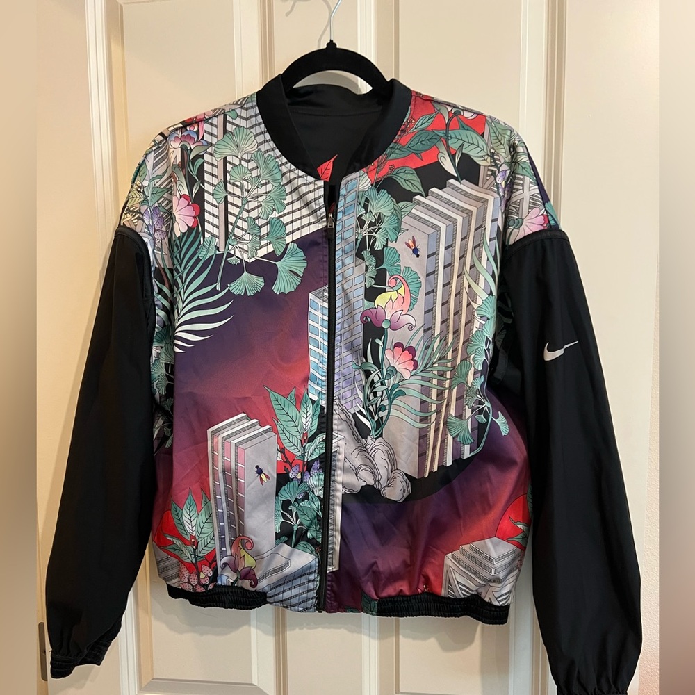 Nike reversible running jacket.